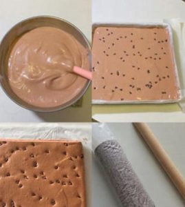 Rich chocolate cake roll