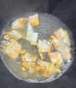 Cabbage and tofu soup