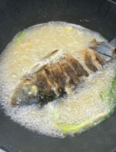 Crucian carp tofu soup