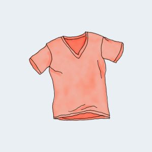 Vneck tee red