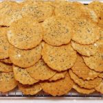 Black sesame crispy egg pancake