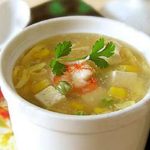 Yam and tofu soup